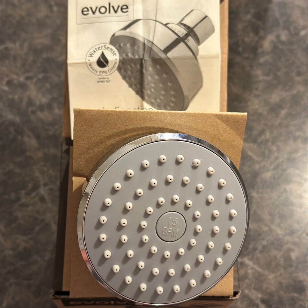 [NWT] Evolve Single Function Showerhead – WaterSense Certified 1.5 GPM